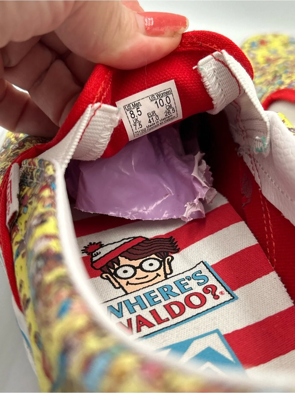 Vans Men’s Women’s Where’s Waldo  Sneakers Men’s 8.5 Women’s 10 - Picture 3 of 5